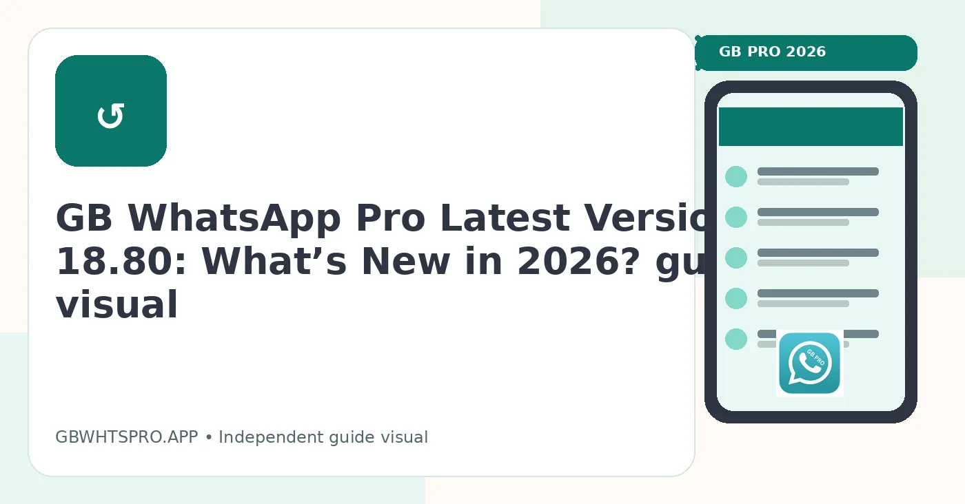 GB WhatsApp Latest Version 18.80: What’s New in 2026? guide visual