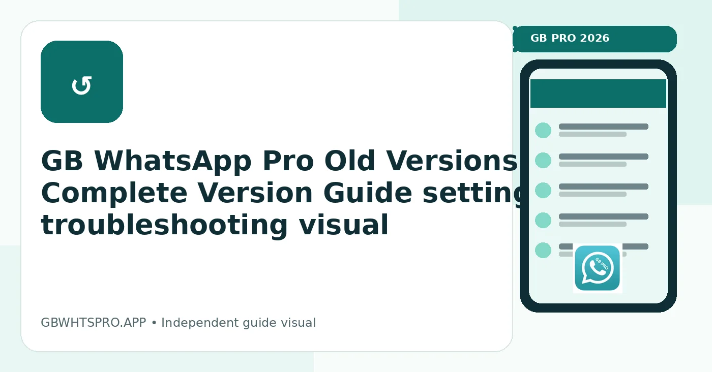GB WhatsApp Old Versions: Complete Version Guide settings and troubleshooting visual